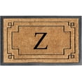 thumbnail image 1 of A1HC- Designer Hand-Crafted Rubber & Coir Decorative Frame Molded Door Mat, Perfect and more functional size 24x36 Inch Monogrammed, 1 of 7