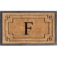 thumbnail image 1 of A1HC- Designer Hand-Crafted Rubber & Coir Decorative Frame Molded Door Mat, Perfect and more functional size 24x36 Inch Monogrammed, 1 of 7