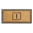 thumbnail image 1 of A1 Home Collections Hand-Crafted Rubber Coir Doormat for Outdoor Entrance Double/Single Door Mat 24x48 inches - black/beige, 1 of 7