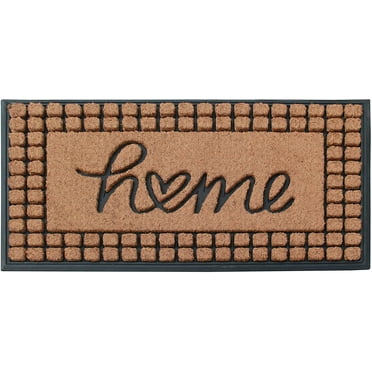 A1HC Entrance Door Mats, 24” x 39”, Durable Large Outdoor Rug, Non-Slip Welcome Doormat, Rubber Backed Thin-Profile Heavy Duty Door Mat, Indoor Outdoor for Front Door, High Traffic Areas