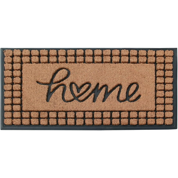 A1HC Entrance Door Mats, 24” x 39”, Durable Large Outdoor Rug, Non-Slip Welcome Doormat, Rubber Backed Thin-Profile Heavy Duty Door Mat, Indoor Outdoor for Front Door, High Traffic Areas
