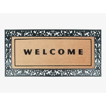 A1HC Entrance Door Mats, 30” x 60”, Durable Large Outdoor Rug, Non-Slip Flocked Welcome Doormat, Rubber Backed Low-Profile Heavy Duty Door Mat, Indoor Outdoor for Front Door, High Traffic Areas