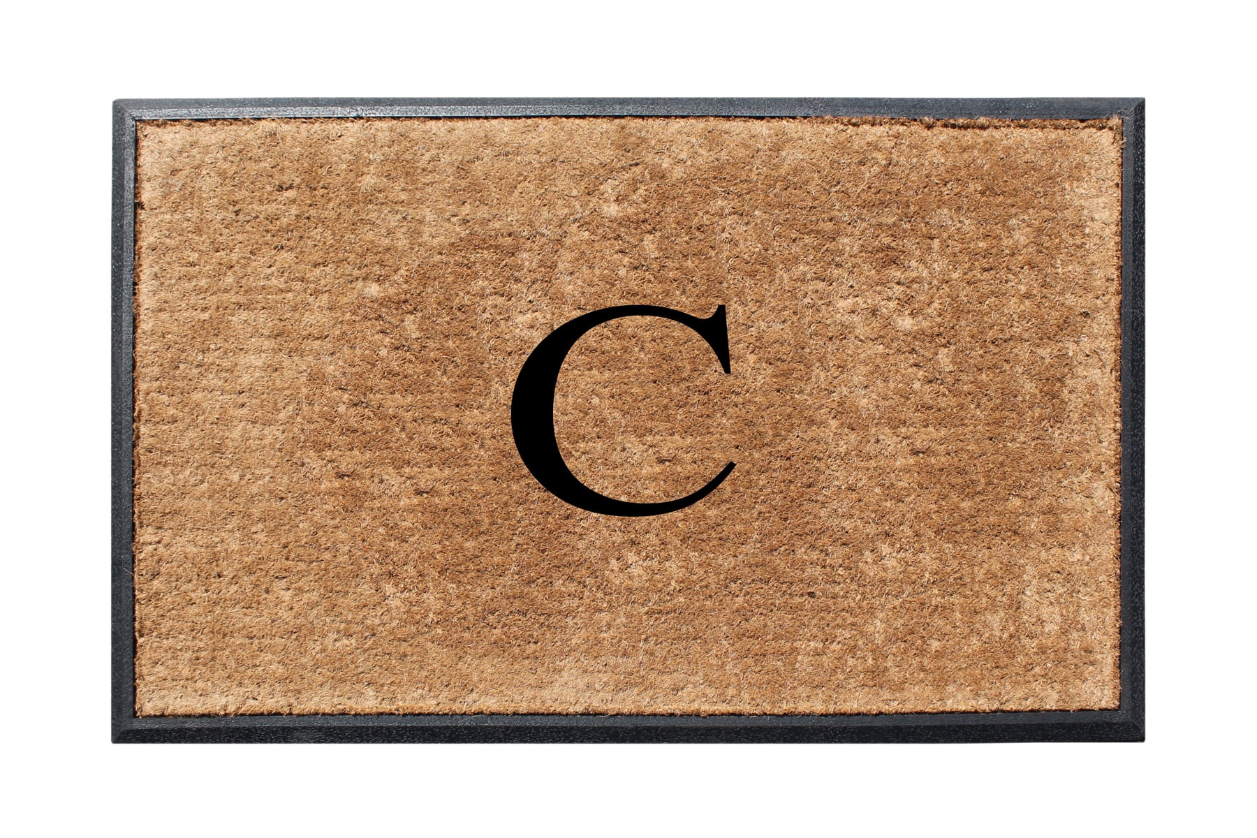 A1HC First Impression 30 in. x 48 in. Rubber and Coir Molded Double Monogrammed Door Mat