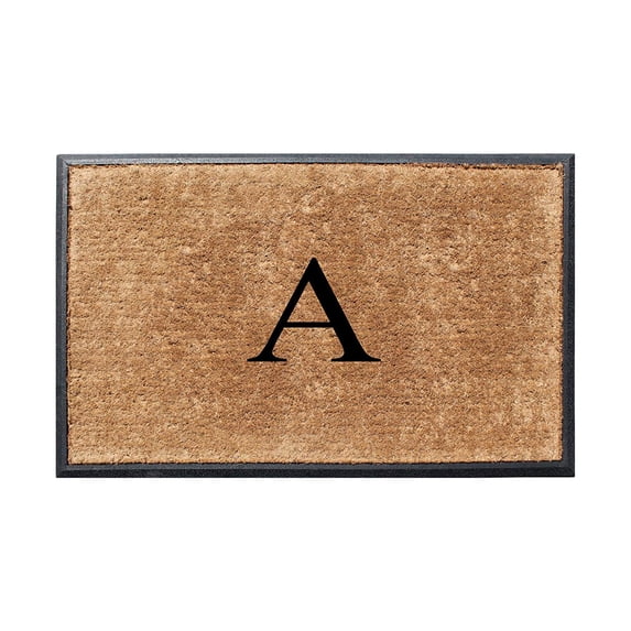 A1HC First Impression 30 in. x 48 in. Rubber and Coir Molded Double Monogrammed Door Mat