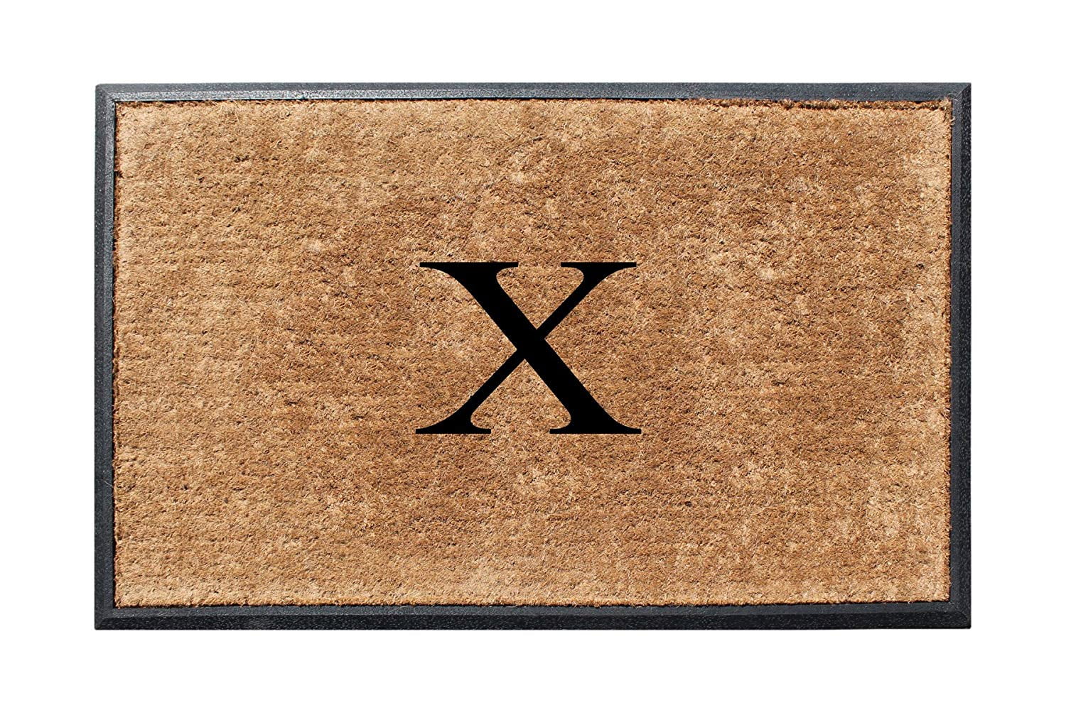 A1HC First Impression 30 in. x 48 in. Rubber and Coir Molded Double Monogrammed Door Mat
