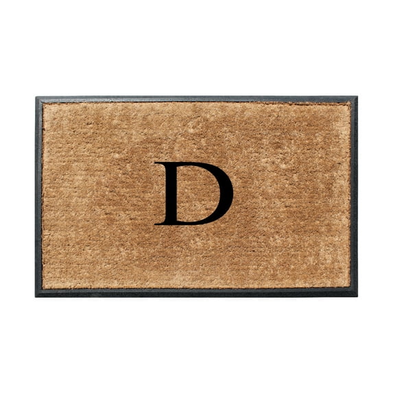 A1HC First Impression 30 in. x 48 in. Rubber and Coir Molded Double Monogrammed Door Mat