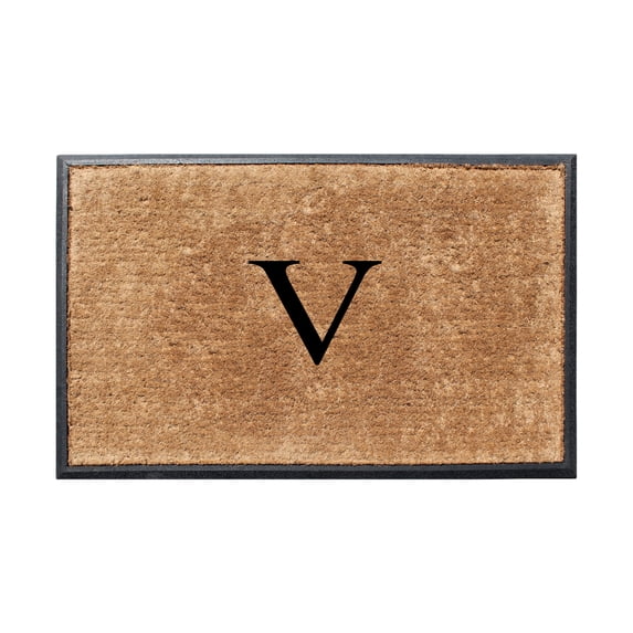 A1HC First Impression 30 in. x 48 in. Rubber and Coir Molded Double Monogrammed Door Mat