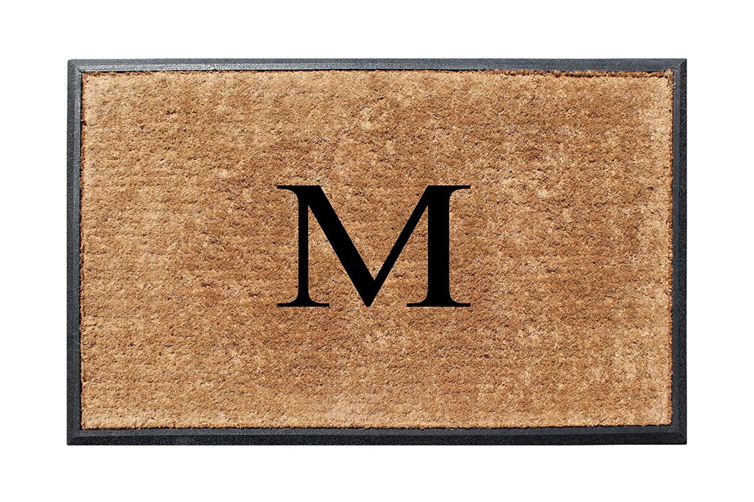 A1HC First Impression 30 in. x 48 in. Rubber and Coir Molded Double Monogrammed Door Mat