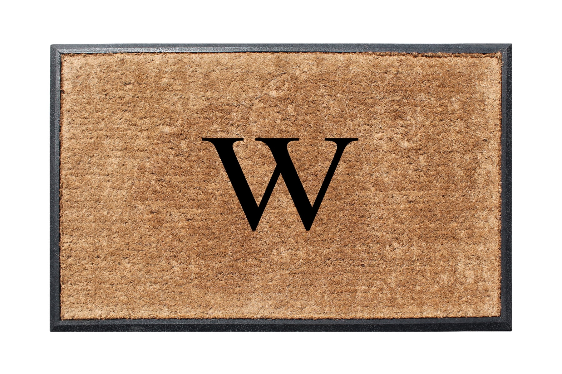 A1HC First Impression 30 in. x 48 in. Rubber and Coir Molded Double Monogrammed Door Mat