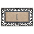 thumbnail image 1 of A1HC First Impression Classic Paisley Border Bronze 18 in. x 30 in. Rubber and Coir Monogrammed I Door Mat, 1 of 6