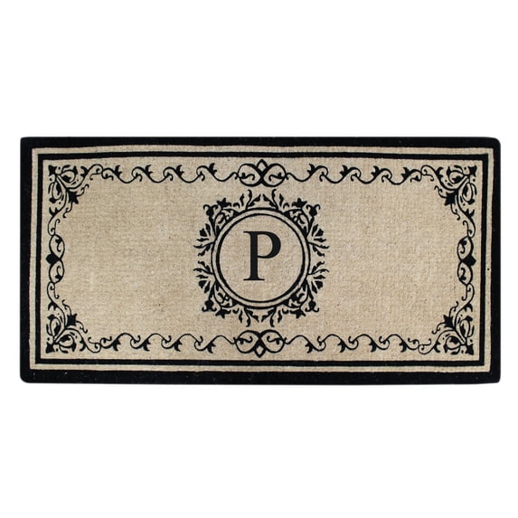 A1HC First Impression Coco Fibre Extra Thick, Double Doormat, Large Size Monogrammed Doormat - 24" x 57"