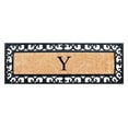 thumbnail image 1 of A1HC First Impression Exclusive Hand Crafted Myla Monogrammed Entry Doormat, Rubber Coir Mat Large Double Door Size - 18" x 48", 1 of 8
