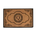 thumbnail image 1 of A1HC Abrilina Natural Coir Monogrammed Door Mat, PVC Backing, Durable Anti-Shed Heavy Duty Doormat for Outdoor Front Porch Entrymat - 30"x48", 1 of 7