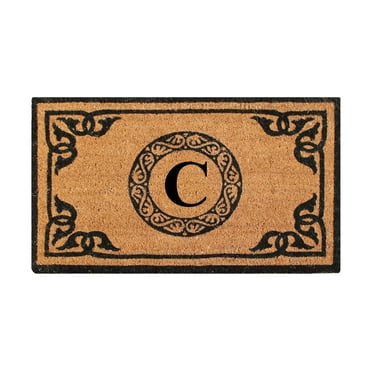 A1HC First Impression Hand Crafted by Artisans Geneva Monogrammed Entry Doormat, 24"X39" C