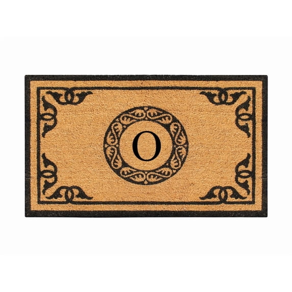 A1HC First Impression Hand Crafted by Artisans Geneva Monogrammed Entry Doormat, 24"X39" O