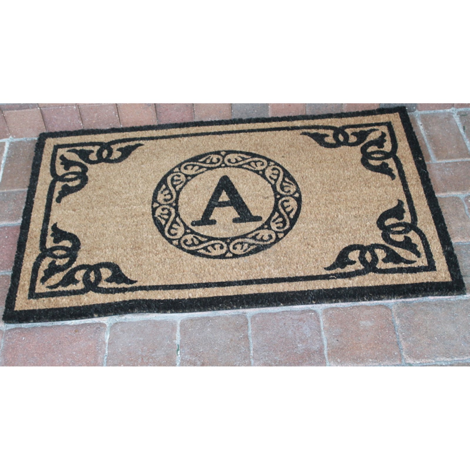 Personalized Natural Coir Monogrammed Outdoor Doormat