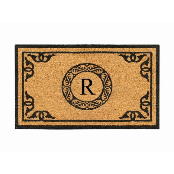 A1HC First Impression Hand Crafted by Artisans Geneva Monogrammed Entry Doormat, 24"X39" R