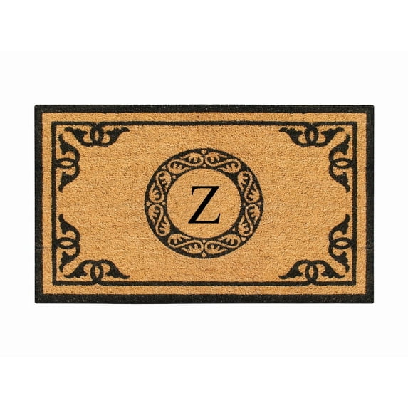 A1HC First Impression Hand Crafted by Artisans Geneva Monogrammed Entry Doormat, 24"X39" Z