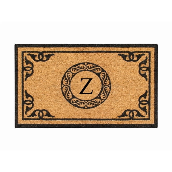 A1HC First Impression Hand Crafted by Artisans Geneva Monogrammed Entry Doormat, 24"X39" Z