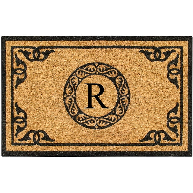 A1HC First Impression Hand Crafted by Artisans Geneva Monogrammed Entry Doormat, 30"X48"
