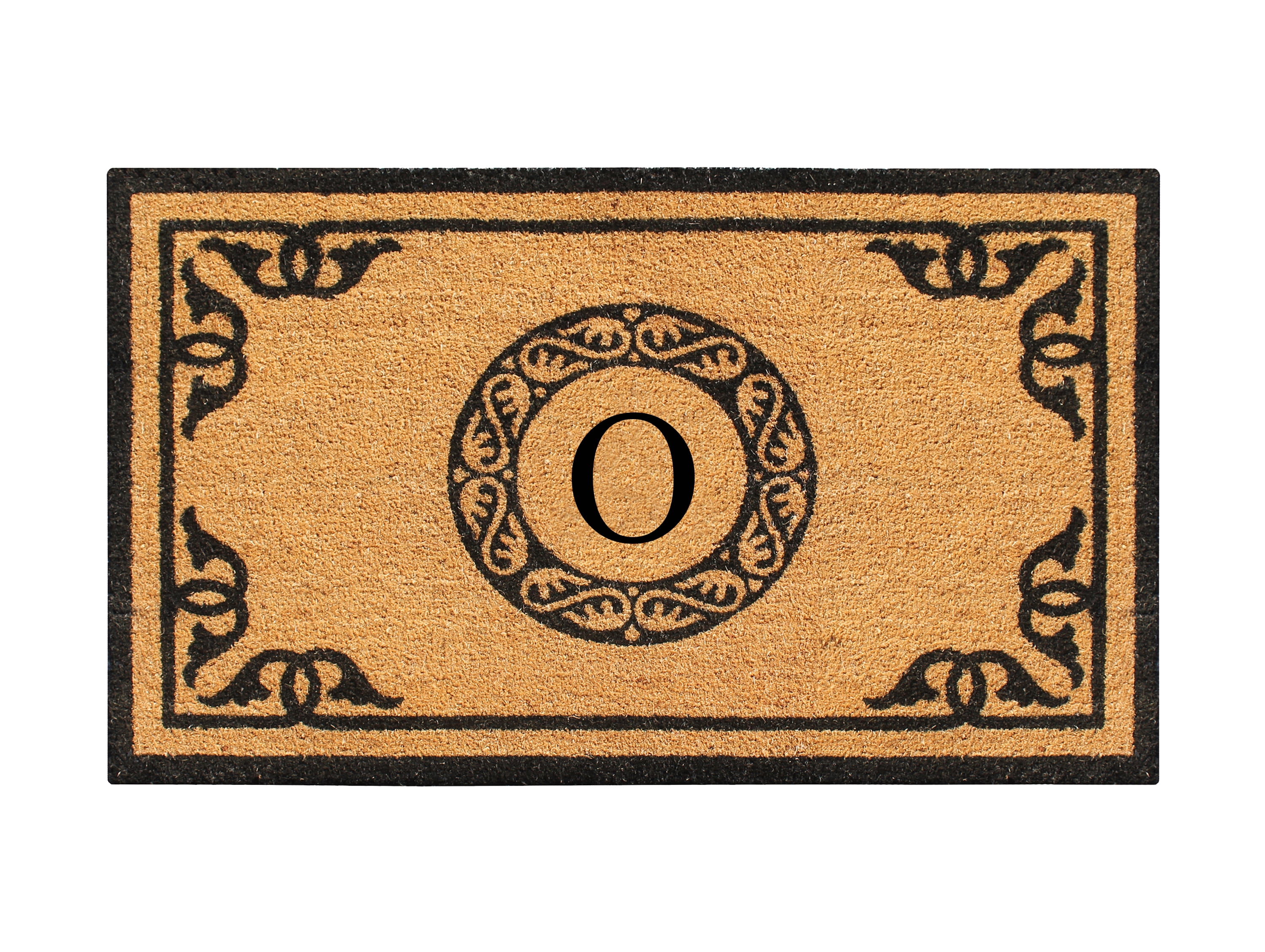 A1HC First Impression Hand Crafted by Artisans Geneva Monogrammed Entry Doormat For Outdoor Entrance Front Door Mat, 30"X48"