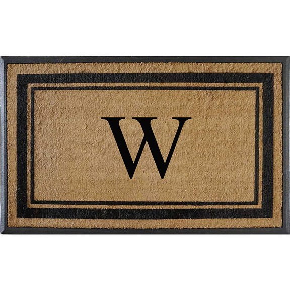 A1HC Natural Rubber & Coir Flocked Doormat, 30x48, Monogrammed Door Mat For Front Door, Anti-Shed Treated Durable Mats for Entrance