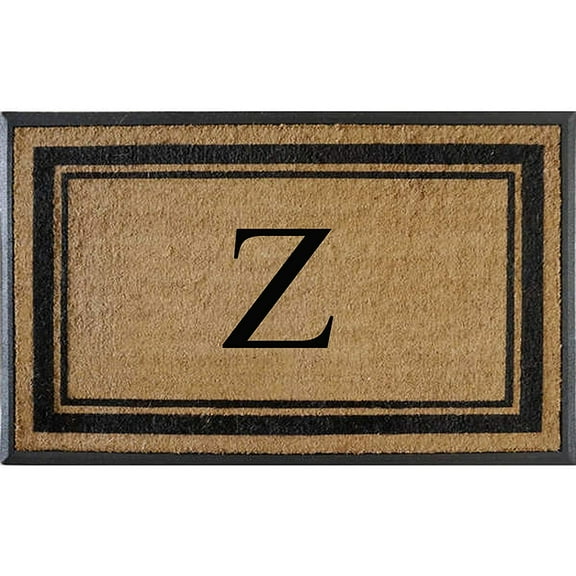 A1HC Natural Rubber & Coir Flocked Doormat, 30x48, Monogrammed Door Mat For Front Door, Anti-Shed Treated Durable Mats for Entrance