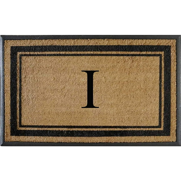 A1HC Natural Rubber & Coir Flocked Doormat, 30x48, Monogrammed Door Mat For Front Door, Anti-Shed Treated Durable Mats for Entrance
