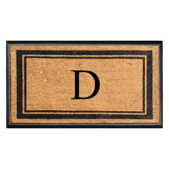A1HC Natural Rubber & Coir Flocked Doormat, 30x48, Monogrammed Door Mat For Front Door, Anti-Shed Treated Durable Mats for Entrance