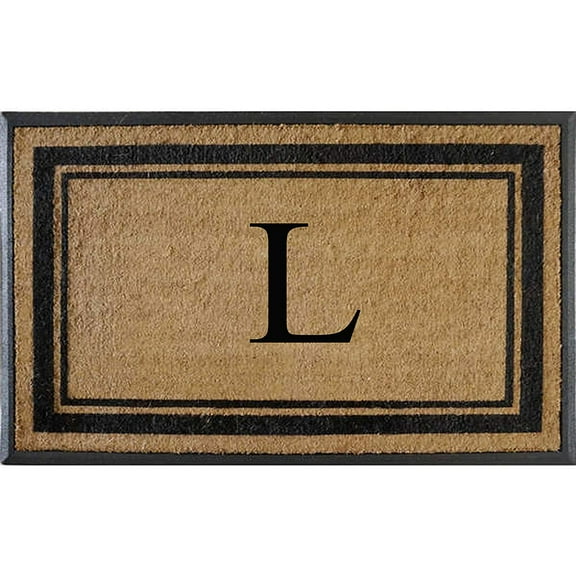 A1HC Natural Rubber & Coir Flocked Doormat, 30x48, Monogrammed Door Mat For Front Door, Anti-Shed Treated Durable Mats for Entrance