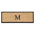 thumbnail image 1 of A1HC First Impression Natural Rubber Coir Molded 18-inch x 48-inch Monogrammed Double Doormat, 1 of 6