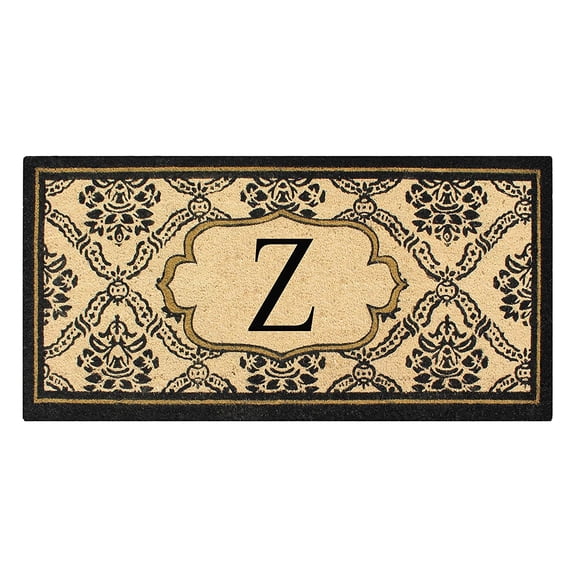 A1HC First Impression Uriel Bleached Coir Engineered Anti-shred Monogrammed Doormat (30" x 60")