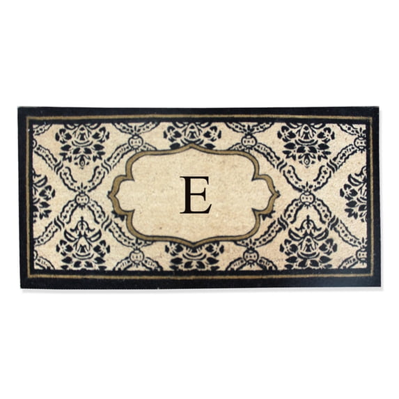 A1HC First Impression Uriel Bleached Coir Engineered Anti-shred Monogrammed Doormat (30" x 60")