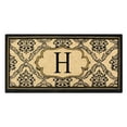 thumbnail image 1 of A1HC First Impression Uriel Bleached Coir Engineered Anti-shred Monogrammed Doormat (30" x 60"), 1 of 8