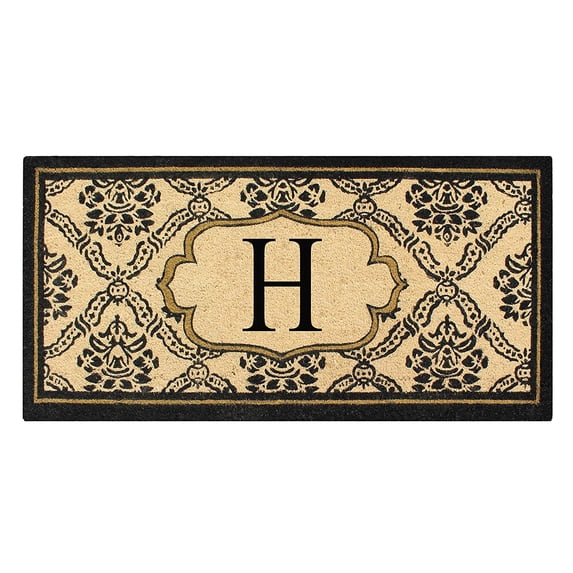 A1HC First Impression Uriel Bleached Coir Engineered Anti-shred Monogrammed Doormat (30" x 60")