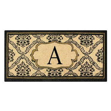 A1HC First Impression Uriel Bleached Coir Engineered Anti-shred Monogrammed Doormat (30" x 60")