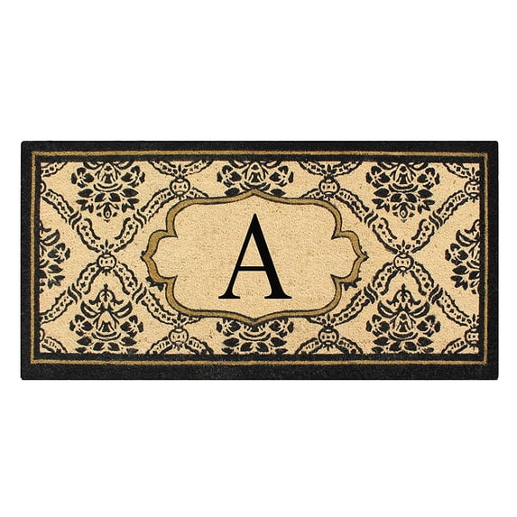 A1HC First Impression Uriel Bleached Coir Engineered Anti-shred Monogrammed Doormat (30" x 60")