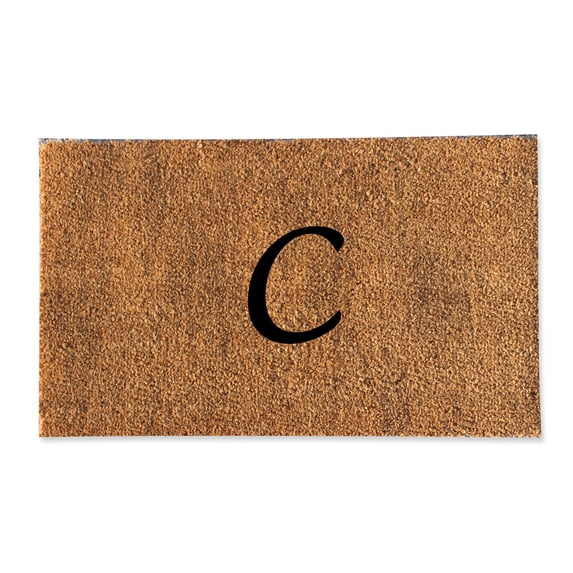 A1HC First impression Plain Coir Monogrammed Doormat - 18" x 30"