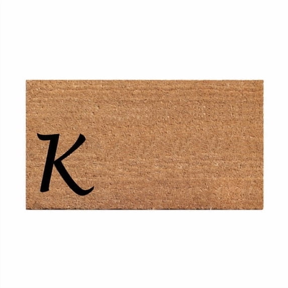 A1HC First impression Plain Coir Monogrammed Doormat - 18" x 30"