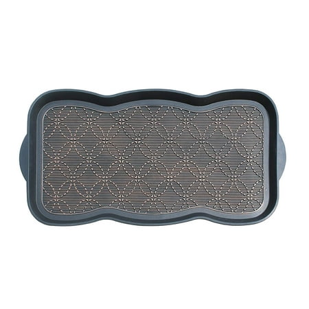 A1HC Heavy Duty Flexible 16 in. x 31 in. 100% Rubber Boot Mat. Multi-Purpose for Shoes, Garden - Mudroom, Entryway, Garage etc.