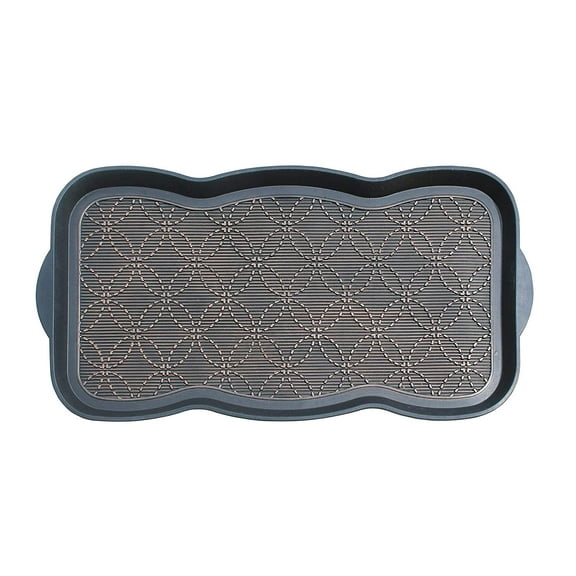 A1HC Heavy Duty Flexible 16 in. x 31 in. 100% Rubber Boot Mat. Multi-Purpose for Shoes, Garden - Mudroom, Entryway, Garage etc.