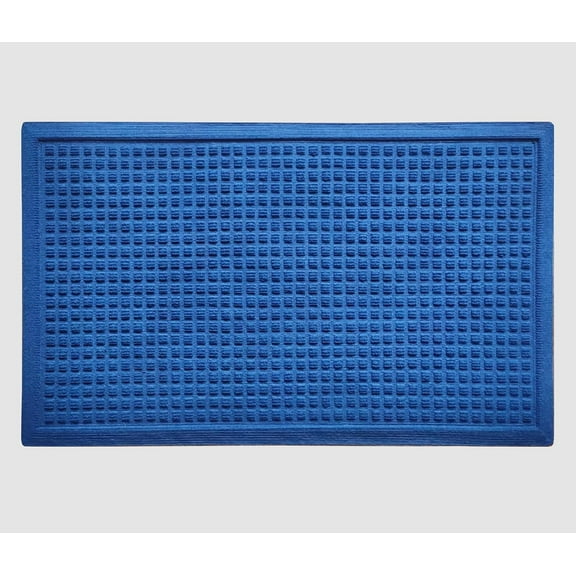 A1HC Indoor Outdoor Mat, Front and Back Entrance Welcome Mats, Front Door Patio Mats 18X30 Inches, Non-Slip Easy Clean Entrance Washable Doormats, Blue