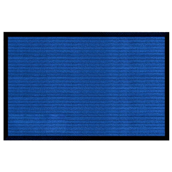 A1HC Indoor Outdoor Mat, Front and Back Entrance Welcome Mats, Front Door Patio Mats 24x36 Inches, Non-Slip Easy Clean Entrance Washable Large Size Doormat, Blue Stripe