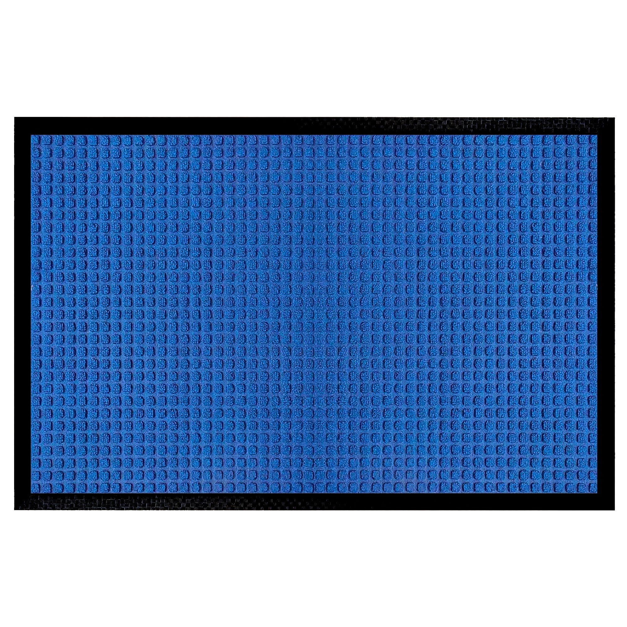 A1HC Indoor Outdoor Mat, Front and Back Entrance Welcome Mats, Front Door Patio Mats 32X48 Inches, Non-Slip Easy Clean Entrance Washable Large Size Doormat, Blue Waffle