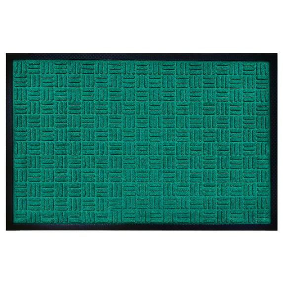 A1HC Indoor Outdoor Mat, Front and Back Entrance Welcome Mats, Large Front Door Patio Mats 24x36 Inches, Non-Slip Easy Clean Entrance Washable Large Size Doormats, Green