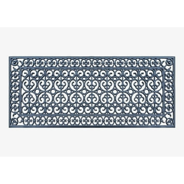 A1HC Large Door Mat, Natural Rubber, 24”x57”, Ideal for an entryway, Scrapes Shoes Clean of Dirt & Grime, Heavy Duty Doormat for Indoor Outdoor use, Front Door Mat for Entry, Patio, Busy Areas