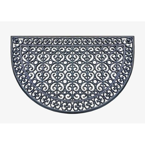 A1HC Large Door Mat, Natural Rubber, 30”x48”, Ideal for an entryway, Scrapes Shoes Clean of Dirt & Grime, Heavy Duty Doormat for Indoor Outdoor use, Front Door Mat for Entry, Patio, Busy Areas