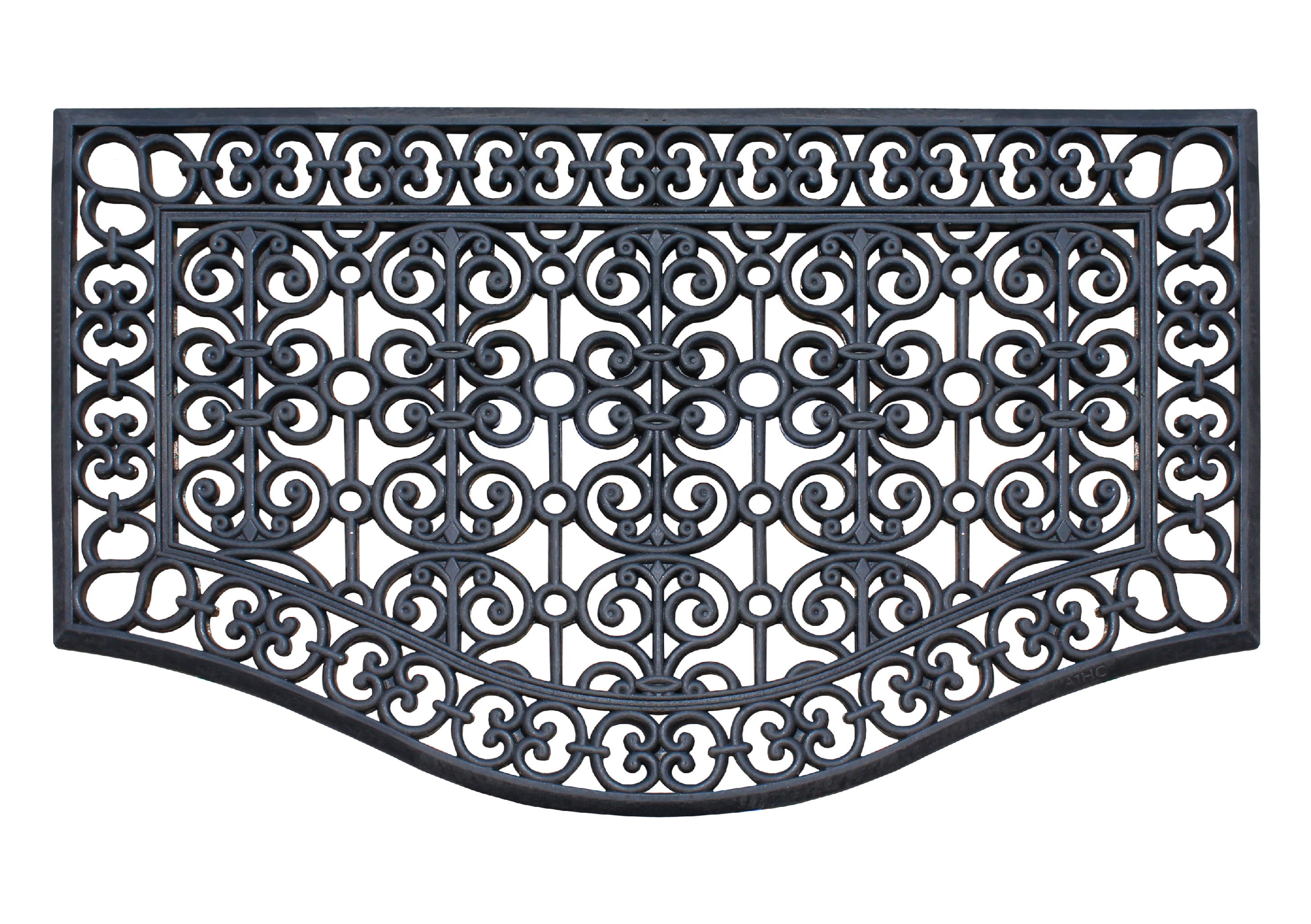 A1HC 12lb Heavy Duty Rubber Doormat 24"x39" - Won't Blow Away, Outdoor Front Door Mat, Mud Dirt Scraper, Non-Slip Drainage Mat for Entryway Patio Garage
