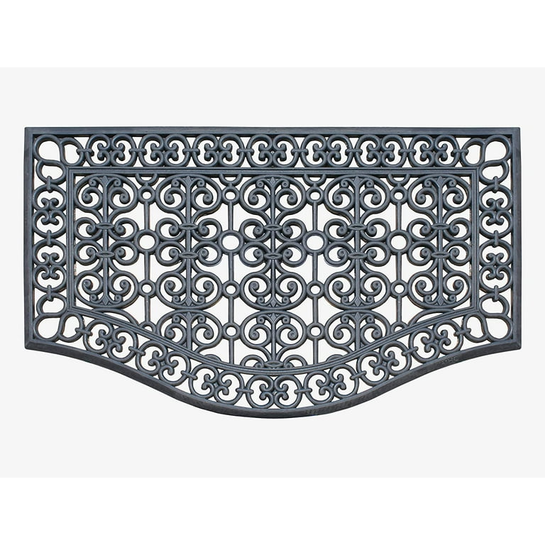 A1HC Large Outdoor Floor Door Mat, Natural Rubber Grill Drainable Design &  Anti Fatigue, Ideal for Outside entryway, Scrapes Shoes Clean of Dirt 