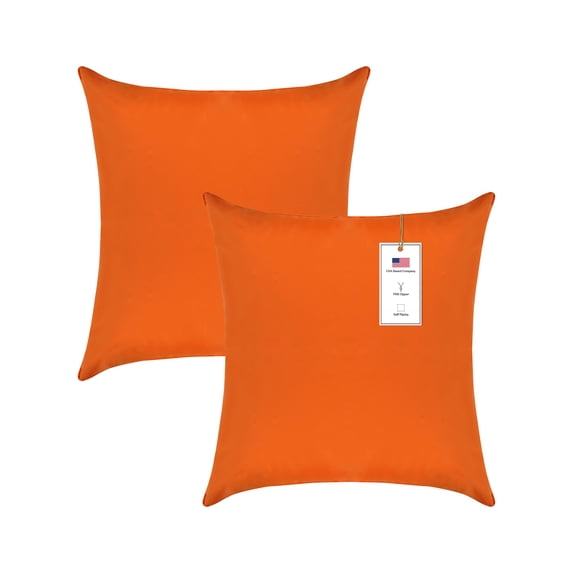 A1HC Outdoor Waterproof Pillow Covers 20x20 Inch, Pack of 2, Burning Orange – Luxurious Decorative Throw Pillow Covers for Garden, Sofa & Chairs